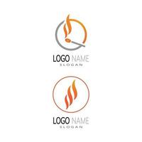 logo de feu dégradé simple moderne. logo de flamme propre simple. vecteur