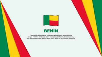 Bénin drapeau abstrait Contexte conception modèle. Bénin indépendance journée bannière dessin animé vecteur illustration. Bénin drapeau
