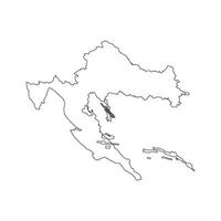 Croatie carte icône vecteur