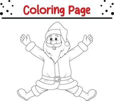 content Père Noël coloration page. Noël coloration livre pour les enfants. vecteur