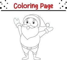 content Père Noël claus coloration page. mignonne Noël coloration livre pour enfants. vecteur