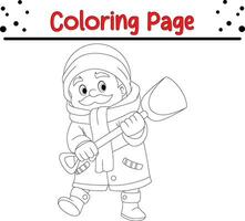 content Noël coloration page. noir et blanc vecteur illustration pour coloration livre
