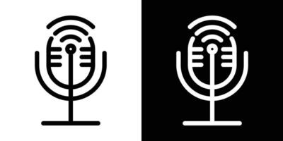 sans fil signal et Podcast logo conception icône vecteur illustration