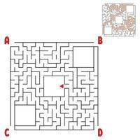 labyrinthe pour les enfants. casse-tête pour les enfants. énigme du labyrinthe. vecteur