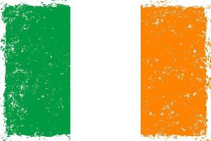 Irlande drapeau grunge affligé style vecteur