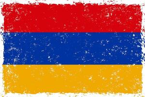 Arménie drapeau grunge affligé style vecteur