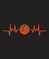 basketball T-shirt conception vecteur. utilisation pour T-shirt, tasses, autocollants, cartes, etc. vecteur