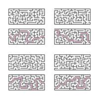 labyrinthe abstrait. jeu pour enfants et adultes. illustration vectorielle vecteur