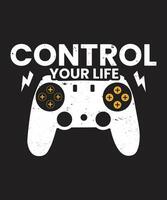 jeu manette T-shirt conception vecteur