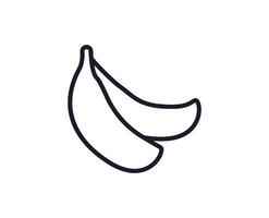 fruit signe. minimaliste isolé signe dans ligne style. parfait pour magasins, magasins, la toile des sites, Annonces, ui. modifiable accident vasculaire cérébral. vecteur isolé icône de banane