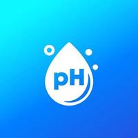 icône de ph avec une goutte vecteur