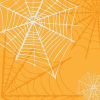 toiles d'araignées Contexte pour divers dessins pour Halloween, horreur l'automne vacances. Orange Contexte avec toile d'araignée pour divers conceptions, cartes postales, faire-part, la toile pages. vecteur