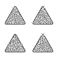 labyrinthe abstrait. jeu pour enfants et adultes. illustration vectorielle vecteur