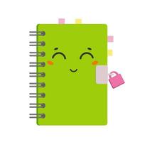 cahier de dessin animé mignon vecteur