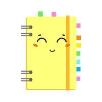 cahier de dessin animé mignon vecteur