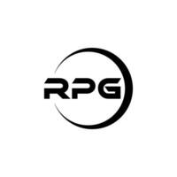 rpg lettre logo conception, inspiration pour une unique identité. moderne élégance et Créatif conception. filigrane votre Succès avec le frappant cette logo. vecteur