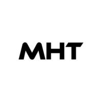 mht lettre logo conception, inspiration pour une unique identité. moderne élégance et Créatif conception. filigrane votre Succès avec le frappant cette logo. vecteur