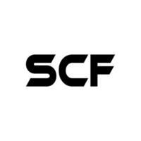 scf lettre logo conception, inspiration pour une unique identité. moderne élégance et Créatif conception. filigrane votre Succès avec le frappant cette logo. vecteur