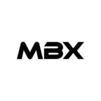 mbx lettre logo conception, inspiration pour une unique identité. moderne élégance et Créatif conception. filigrane votre Succès avec le frappant cette logo. vecteur