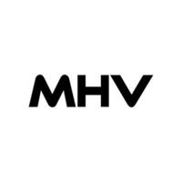 mhv lettre logo conception, inspiration pour une unique identité. moderne élégance et Créatif conception. filigrane votre Succès avec le frappant cette logo. vecteur