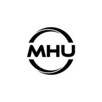 mhu lettre logo conception, inspiration pour une unique identité. moderne élégance et Créatif conception. filigrane votre Succès avec le frappant cette logo. vecteur