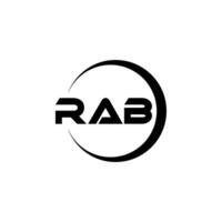 rab lettre logo conception, inspiration pour une unique identité. moderne élégance et Créatif conception. filigrane votre Succès avec le frappant cette logo. vecteur