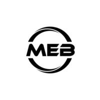 meb lettre logo conception, inspiration pour une unique identité. moderne élégance et Créatif conception. filigrane votre Succès avec le frappant cette logo. vecteur