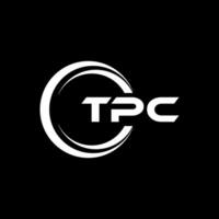 tpc lettre logo conception, inspiration pour une unique identité. moderne élégance et Créatif conception. filigrane votre Succès avec le frappant cette logo. vecteur