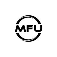 mfu lettre logo conception, inspiration pour une unique identité. moderne élégance et Créatif conception. filigrane votre Succès avec le frappant cette logo. vecteur