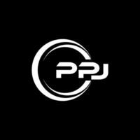 ppj lettre logo conception, inspiration pour une unique identité. moderne élégance et Créatif conception. filigrane votre Succès avec le frappant cette logo. vecteur