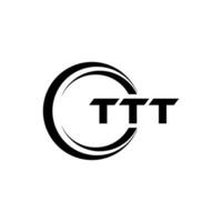 ttt lettre logo conception, inspiration pour une unique identité. moderne élégance et Créatif conception. filigrane votre Succès avec le frappant cette logo. vecteur