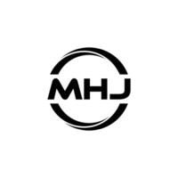 mhj lettre logo conception, inspiration pour une unique identité. moderne élégance et Créatif conception. filigrane votre Succès avec le frappant cette logo. vecteur