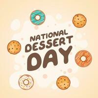 nationale dessert journée conception modèle bien pour fête usage. dessert vecteur illustration. la glace crème Chocolat Donut baie image. vecteur eps dix.