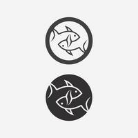 modèle de logo de conception d'icône abstraite de poisson, symbole vectoriel créatif du club de pêche ou de la boutique en ligne.