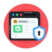 sécurité et protection Web vecteur