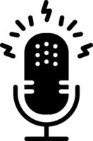 solide icône pour podcasts vecteur