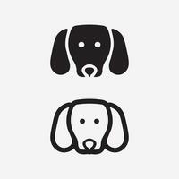 chien logo et icône animal vecteur illustration conception graphique