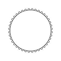 cercle Cadre avec ligne style 2 vecteur
