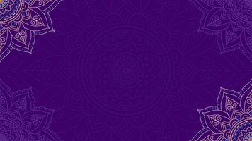 luxueux riches violet lotus ligne mandala Facile Vide vecteur Contexte