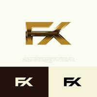 fx initiale moderne logo exclusif modèle pour marque identité vecteur
