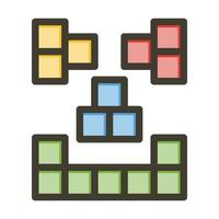 blocs vecteur épais ligne rempli couleurs icône pour personnel et commercial utiliser.