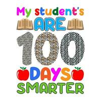 mon étudiants sont 100 journées plus intelligent. vecteur