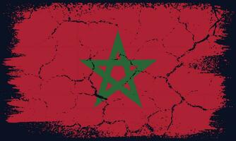 gratuit vecteur plat conception grunge Maroc drapeau Contexte