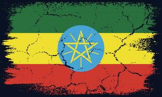 gratuit vecteur plat conception grunge Ethiopie drapeau Contexte