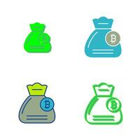 icône de vecteur de sac d'argent