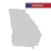 à pois carte de Géorgie Etat vecteur