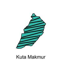 carte de Kuta Makmur ville illustration conception modèle, adapté pour votre entreprise vecteur