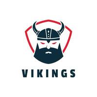 main tiré viking tête casque logo modèle vecteur