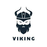 main tiré viking tête casque logo modèle vecteur