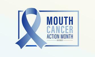 bouche cancer action mois est observé chaque année dans novembre. novembre est bouche cancer action mois. vecteur modèle pour bannière, salutation carte, affiche avec Contexte. vecteur illustration.